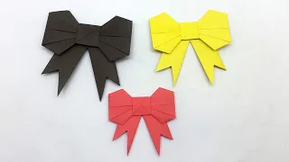 How to Make a Paper Bow Ribbon For Christmas | Christmas Decorations Ideas | DIY Origami Bow Ribbons