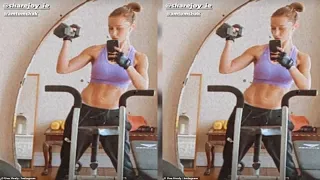 Una Healy flaunts rock-hard abs in feisty gym selfie… after ex-husband Ben Foden admits he owes her