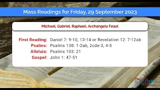 Catholic Mass Readings in English - September 29 2023