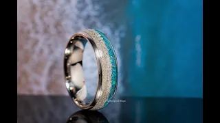 Making a custom wedding ring using Diamond Opal and Bach Sand