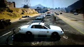 gta 5 biggest  highway explosion ever!!!!!!!!