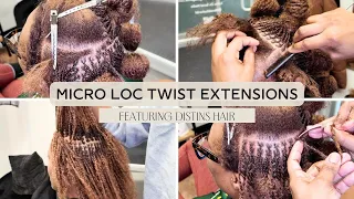 Micro Loc Twist Extensions | Distins Hair | Micro Loc Install