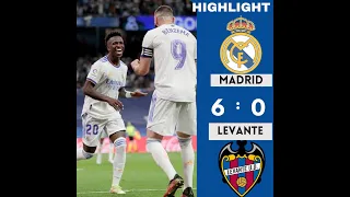 Real Madrid Vs Levante 6-0 | 2022 Laliga  | Match Highlight