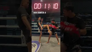 The Muay Thai World Champions killing the speed kick challenge, even after sparring. 😮‍💨 #Shorts