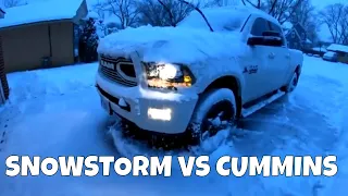2018 Dodge Ram 2500 Cummins 4x4 vs Winter Storm Harper!! (Firestone Transforce A/T Review)