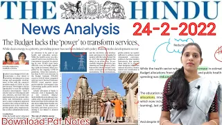 24 February 2022 | The Hindu Newspaper Analysis in English | #upsc #IAS