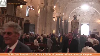 BARI - Festa Patronale SAN NICOLA di MYRA - Esposizione del Santo e sorteggio Motopesca