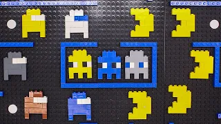 Lego PAC-MAN Monster Arcade in Maze Madness | Pacman Lego Stopmotion