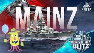 World of Warships Blitz | Премиум немецкий крейсер Mainz, украли кракена