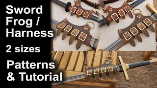 Make a Leather Sword Harness or Frog with me - DIY PDF Pattern & Tutorial - Making a Leather Baldric