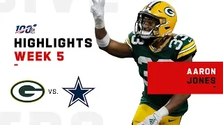 It's The Aaron Jones Show w/ 4 TDs & 182 Total Yds!! | 2019 NFL Highlights