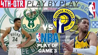 MILWAUKEE BUCKS vs INDIANA PACERS Game 3  Highlights 4th-QTR | April 26 | 2024 NBA Playoffs