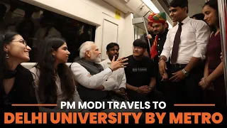 PM Modi travels to Delhi University by metro