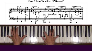 Edward Elgar Enigma Variation IX Nimrod Piano Tutorial