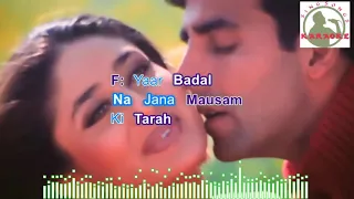 Yaar Badal Na Jaana Hindi karaoke for Male singers with  lyrics