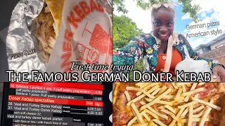 Trying the German Doner Kebab for the first time| German pizza|Ja 👍🏾 Oder Nein 👎🏾