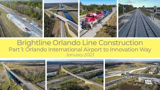 Brightline Orlando Line Construction: Orlando International Airport to Innovation Way - January 2023