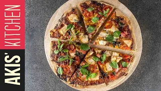 BBQ chicken pizza | Akis Petretzikis