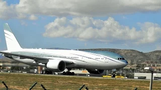 Boeing 777 BBJ (VP-CAL) RARE- takeoff Alicante airport 4K quality