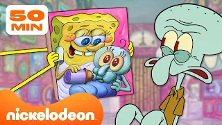 SpongeBob | Najlepsze chwile w domu Skalmara | 50-minutowa składanka | Nickelodeon Polska