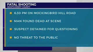 1 dead in Montgomery County shooting; suspect detained