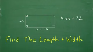 Find the Length and Width of the Rectangle – Algebra Practice