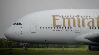 Emirates A380 lands into BHX