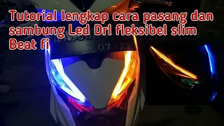 Cara pasang lampu Drl alis running motor beat 2018