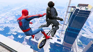 GTA 5 - Spiderman BMX Parkour Jumps Vol.22 (Euphoria Ragdolls)