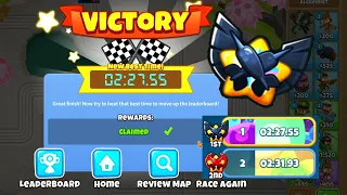 Coming in 1st place by over 4 seconds! BTD6 Race "ekaR" - 2:27.55