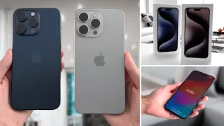 iPhone 15 Pro Max Natural Titanium & Blue Titanium Unboxing + First Impressions