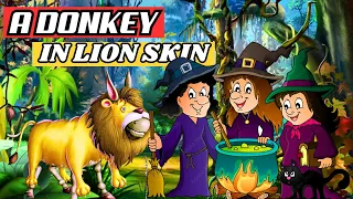 The Donkey in the Lion’s Skin | Aesop's Fables | Story Time for Children | KIDS HUT STORIES #english