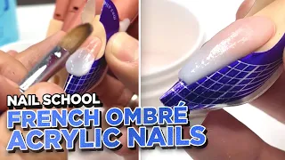 YN NAIL SCHOOL - How to Sculpt the Perfect French Ombré Acrylic Nail