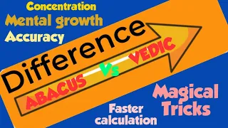 ABACUS Or VEDIC MATHS Difference between abacus and vedic maths