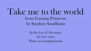 Take me to the world - low voice, with piano accompaniment