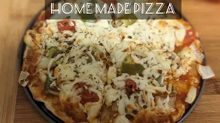 Effortless pizza recipe with pizza base🤤 Home made pizza. 😱