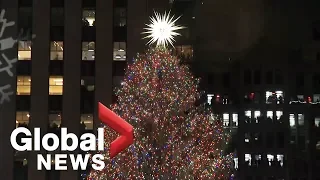 New York lights up the Rockefeller Christmas Tree