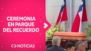 Finaliza funeral de Sebastián Piñera con ceremonia privada en Parque del Recuerdo