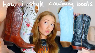 my cowboy boot collection + how i style them