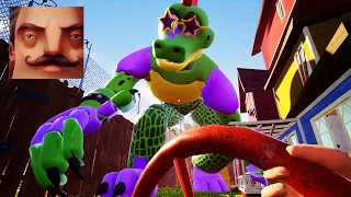 Hello Neighbor - My New Neighbor FNAF Security Breach Glamrock Big Monty Act 2 Hole Gameplay