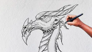 how to draw dragon - 2 ( #pencildrawing  #easydrawing #art #artist  @selvakumararts-rr5vl )