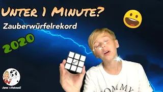 Rubiks Zauberwürfel in unter 1 Minute lösen? Zauberwürfel Rekord #JamiesVideowelt