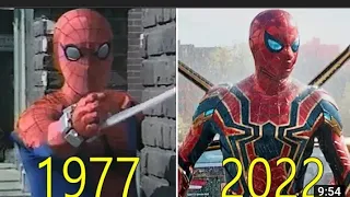 evolution of spider man movies  w/fact 1977-2022