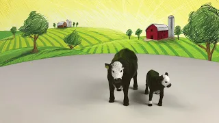 Black Baldy Cow & Calf | Farm & Ranch Toys | Big Country Toys