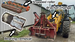 Bucket brush, bracket change and broken roller