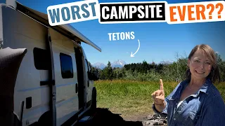 Vanlife Camping in Grand Tetons - BEWARE Grizzly Bears, Mosquitos, and AWFUL Cell Signal - RV Living
