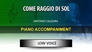 Come raggio di sol / Karaoke piano / Antonio Caldara / Low Voice