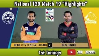 1st Innings Highlights | Sindh vs Central Punjab | Match 19 | National T20 2021 | TEN SPORTS