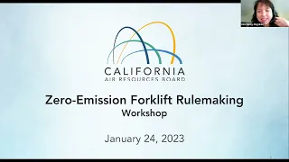 Zero-Emission Forklift Rulemaking Workshop