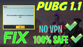 PUBG 1.2 Server Is Busy Problem Solved | Latest PUBG Mobile 1.2 Restricted Area Error Fix